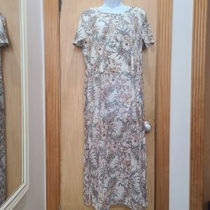 Sweet Rain floral top tropical floral slit top